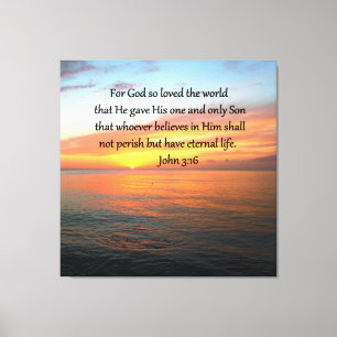 SERENE JOHN 3:16 SUNRISE PHOTO CANVASTRYCK