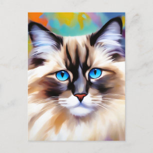 Serene Kattdjur Ragdoll Beauty Vykort