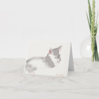 Serene Kattunge Kort