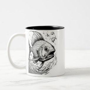 Serene Koi Pond Two-Tone Mugg - 11 oz