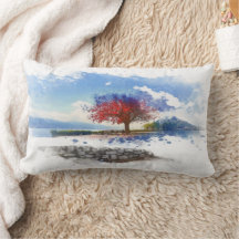 Serene Lakefront Decorative Pillow