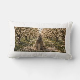 Serene Lakeside Botanical Nature Decorative Pillow Lumbarkudde