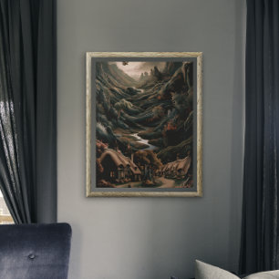 Serene Landskap: Fågelflyg Poster