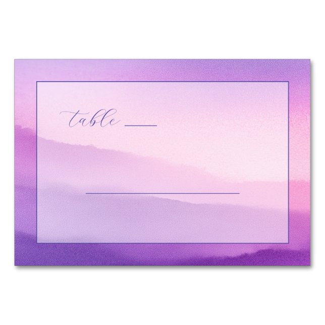 Serene Lavender Watercolor Bordsnummer (Framsidan)