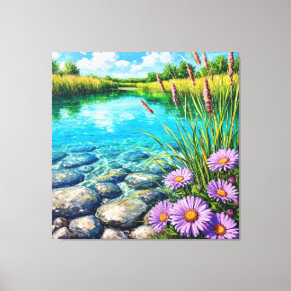 Serene Ligcape med Clear Sjö Canvastryck