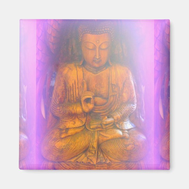 serene lila aura buddha magnet (Framsidan)