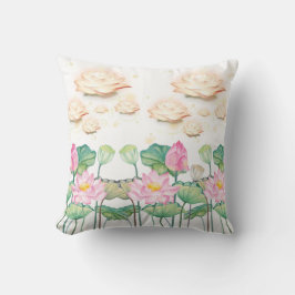 Serene Lotus Garden Pillow Kudde
