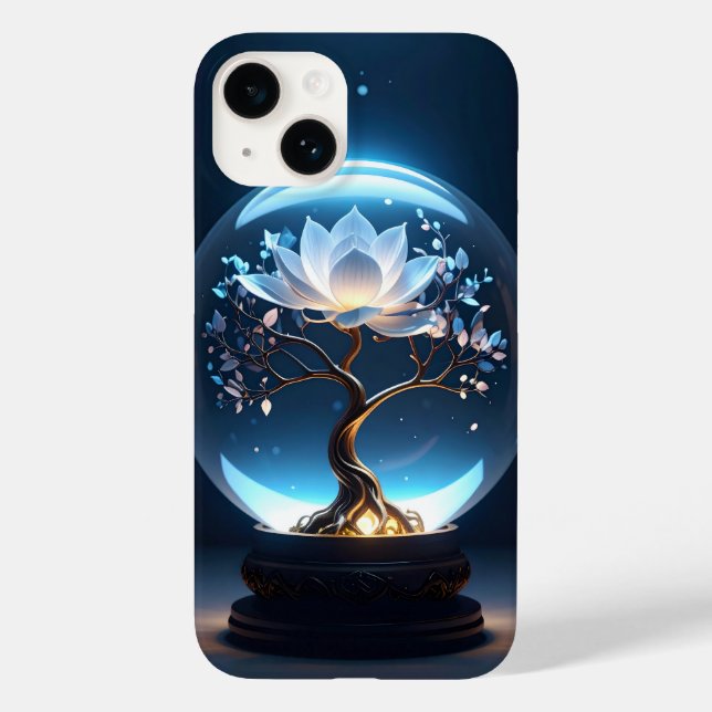 Serene Lotus Globe Art iphone case (Baksida)