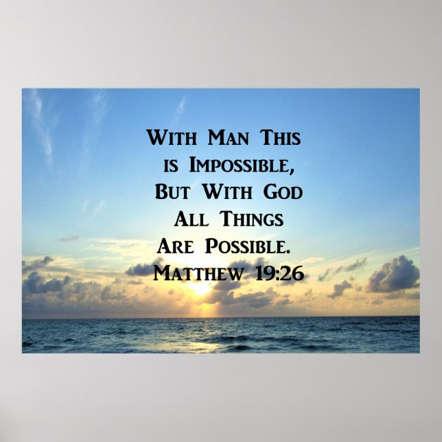 SERENE MATTHEW 19:26 PHOTO DESIGN POSTER (Framsidan)