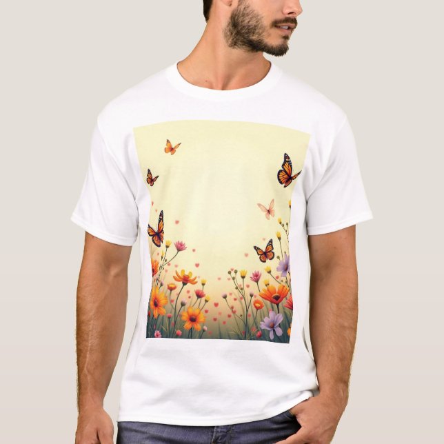 Serene Meadow Bliss T-Shirt Design (Framsida)