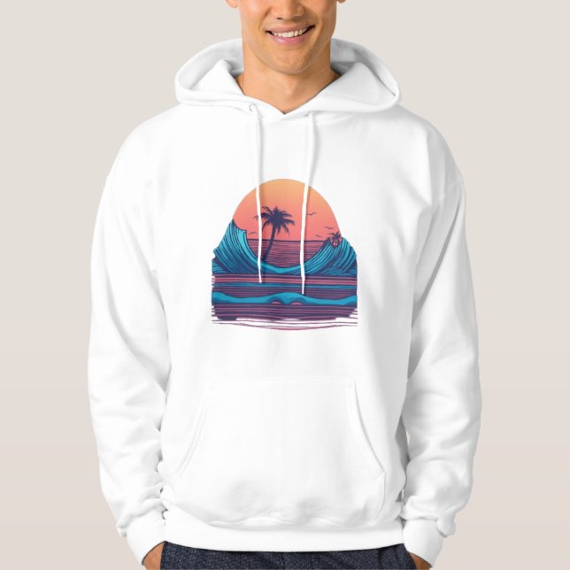 Serene Montastrand - minimalistiskt Kreativ Tee Hoodie (Framsida)