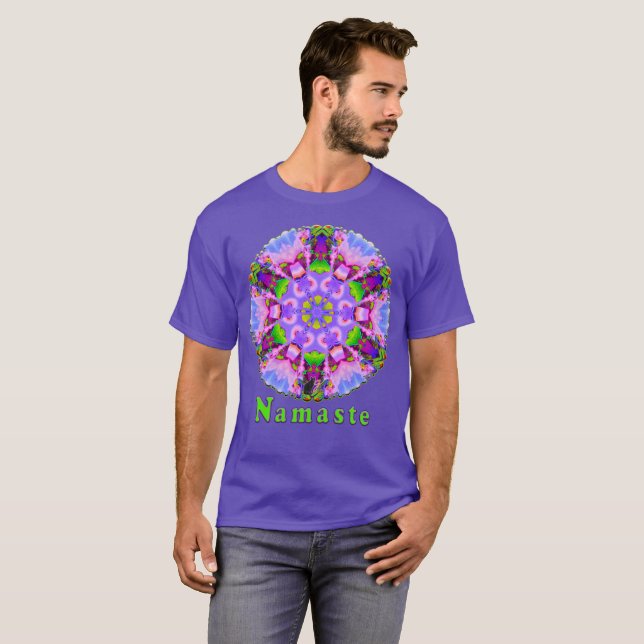 Serene Namaste Kaleidoscope T Shirt (Hel framsida)