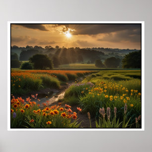 Serene Nature liggande scen Poster