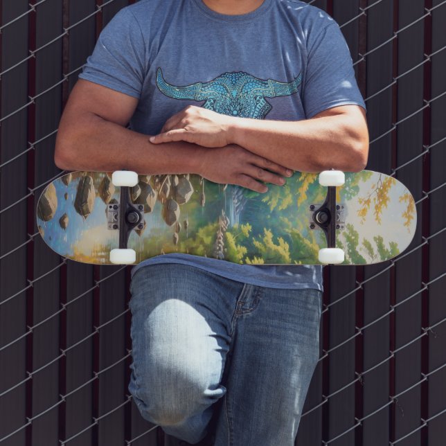 Serene Nature Scene Mini Skateboard Bräda 18,5 Cm (Utomhus 3)