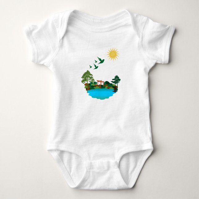 Serene naturinspirerad Baby Bodykostym . T Shirt (Framsida)