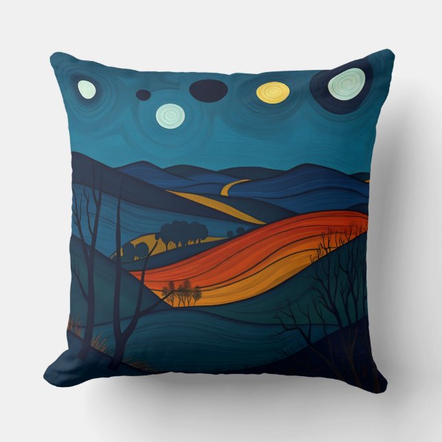 Serene Night liggande Kudde (Framsida)