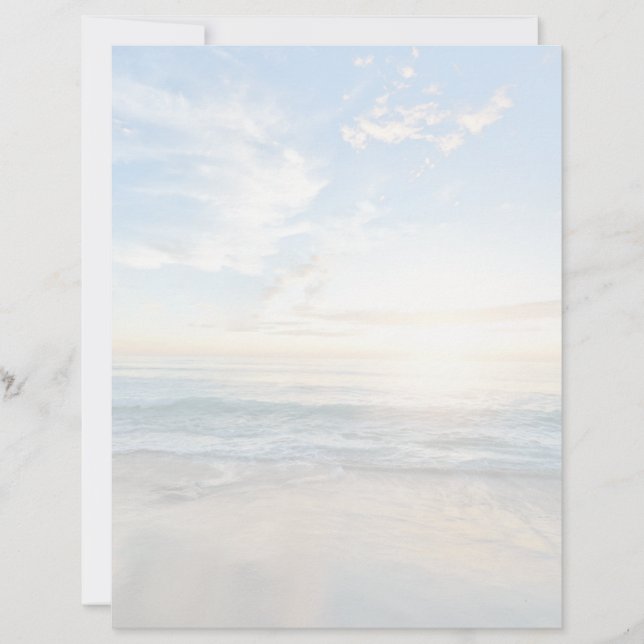 Serene Ocean/Beach Scene Stationery (Framsida)