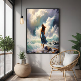 Serene Ocean Escape - Kustkonst Poster