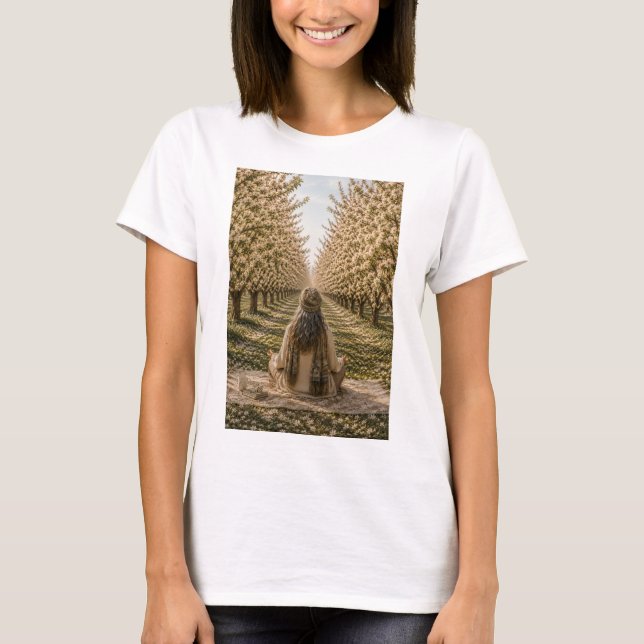 Serene Orchard Walk T-Shirt | Romantic Autumn Natu (Framsida)