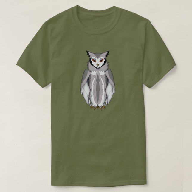 Serene Owll med Ögon T-Shirt (Design framsida)