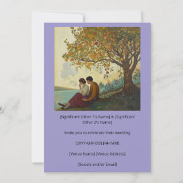 Serene-paret planerar sin bröllop inbjudningar