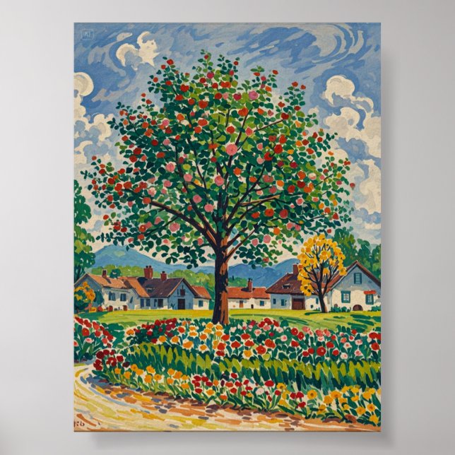 Serene Park Scene i Tidigt Vår, Nature älskare Poster (Framsidan)