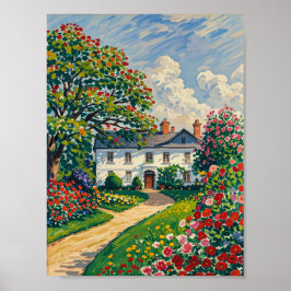 Serene Park Scene i Tidigt Vår Poster