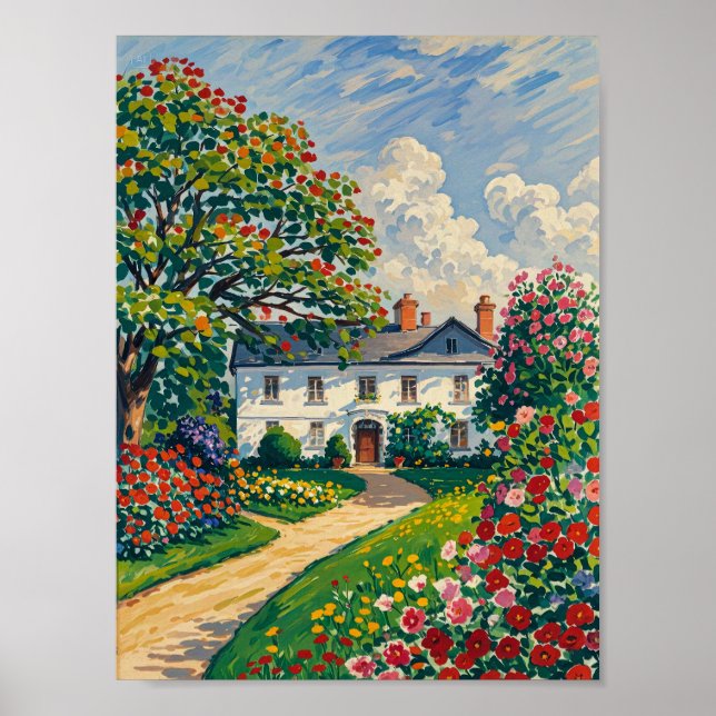 Serene Park Scene i Tidigt Vår Poster (Framsidan)