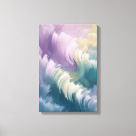 Serene Pastel Abstrakt Wave Dreamy Art Canvastryck