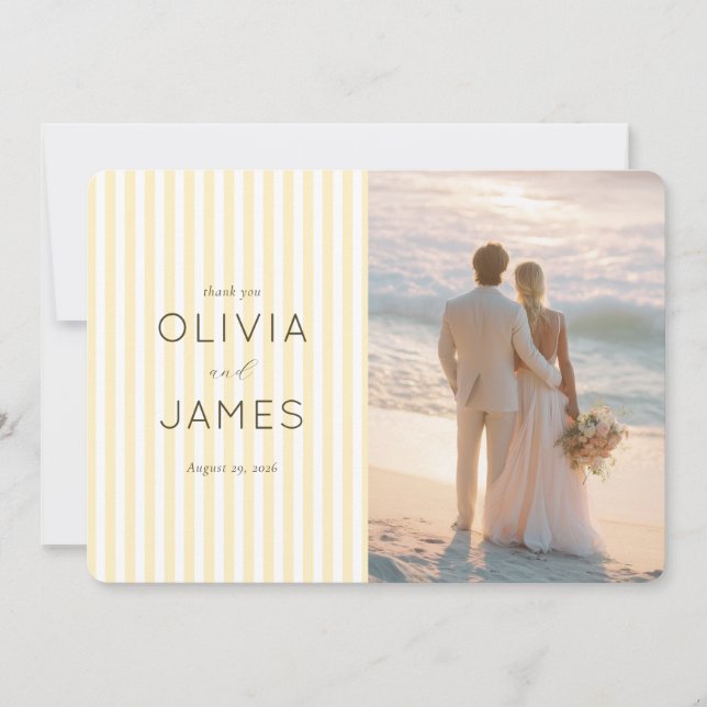 Serene Pastel Beach Silhouette Tack Kort (Framsida)