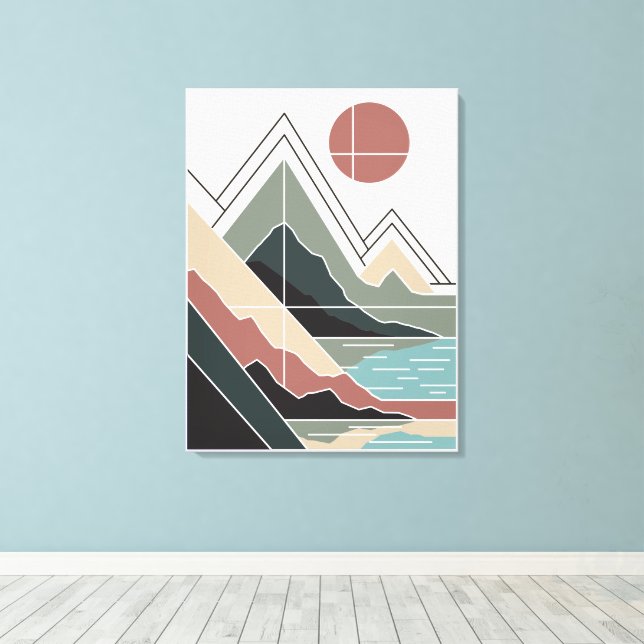 Serene Peaks Canvastryck (Insitu (trägolv))