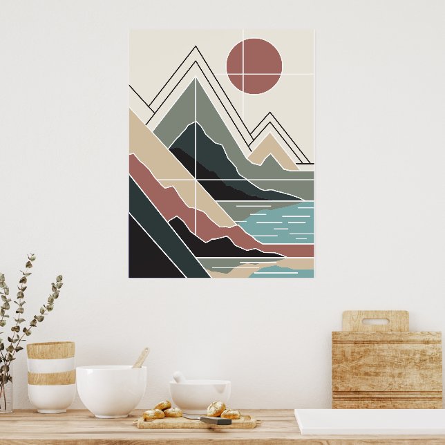 Serene Peaks Poster (Kök)