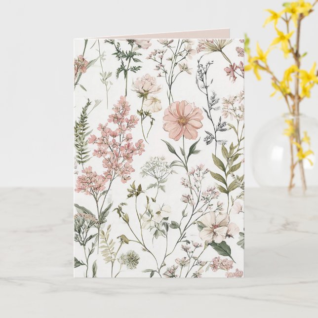 Serene Petals Kort (Gul blomma)