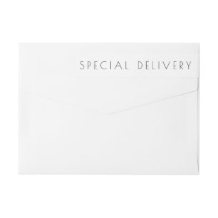 Serene Poiret Speciell Delivery Birth-meddelande Etikettband