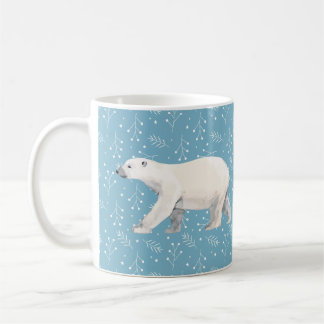 Serene Polar Bear Blue & White Winter Mugg