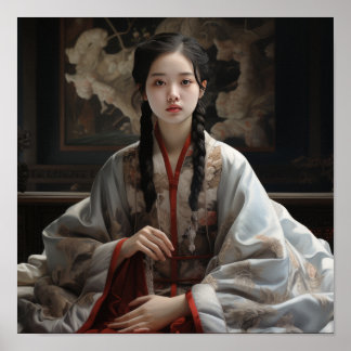 Serene Reflection: A Captivating Chinese Con Poster