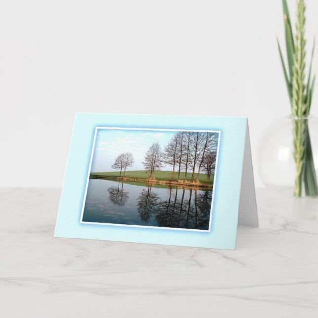 Serene Reflection of Nature Anpassningsbar Card Kort (Framsida)