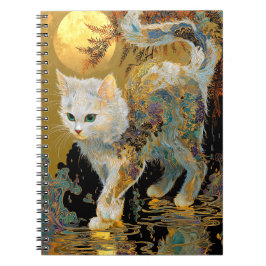 Serene Rinpa Cat | Japanska Guld Zen Anteckningsbok