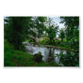 Serene River Elwy och St. Asaph Bridge Fototryck