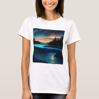 Serene Riverscape Minimalist T Shirt