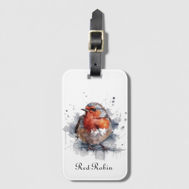 Serene Robin, anpassningsbar Bagagebricka (Framsida vertikal)