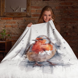 Serene Robin, anpassningsbar Fleecefilt
