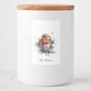 Serene Robin, anpassningsbar Mat Etikett