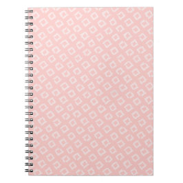 Serene Romantic Rosa Geometric Mönster Anteckningsbok