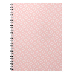 Serene Romantic Rosa Geometric Mönster Anteckningsbok
