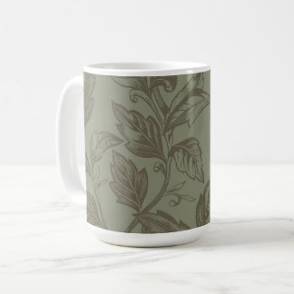 Serene Sage Grönt | Bold Botanical Påstående Leafy Kaffemugg