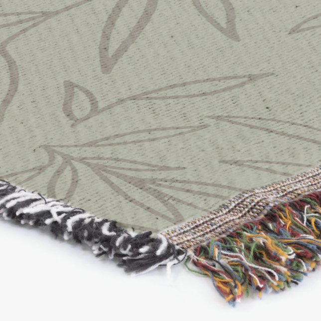 Serene Sage Grönt | Deep Forest Lugn Tone-on-Tone Filt (Hörn)