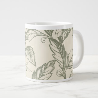 Serene Sage Grönt | Rustic Vine Charm Cottagecore Jumbo Mugg