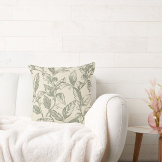 Serene Sage Grönt | Rustic Vine Charm Cottagecore Kudde