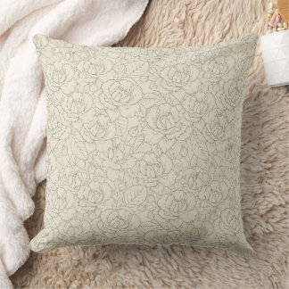Serene Sage Grönt | Vintage Blommar Ro Kudde